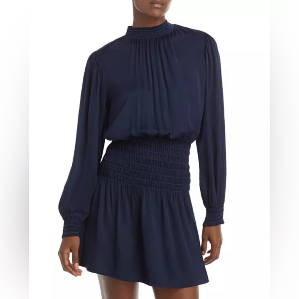 BELLA DAHL • Smocked Mini Dress • Navy Blue